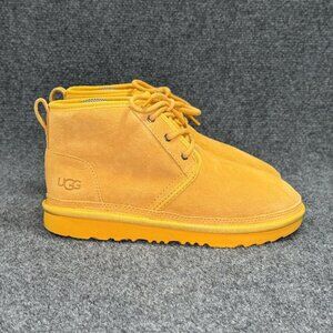 UGG Neumel II Boots Youth 4 Gold Yellow Suede Shearling Winter Chukka Snow Shoes